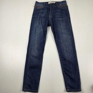 Etienne Marcel Jeans Womens 27 Blue Medium Wash Skinny Stretch Zip Pocket Denim